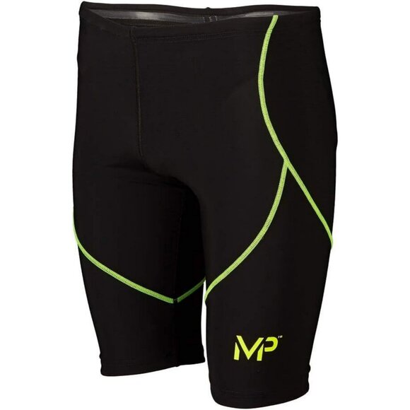 Michael Phelps Men's Teen's Boys Jammer Swimsuit Yellow 20 - Picture 2 of 3